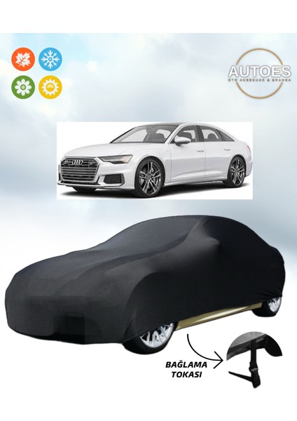 Audi A6 Sedan 2022 Model Araba Brandası Oto Branda Alt Bağlantı Tokalı Siyah