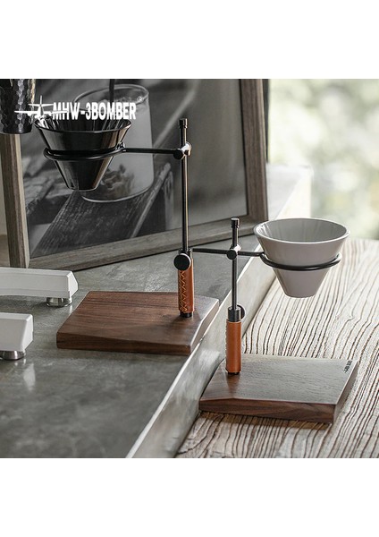 Kahve Dripper Stand Ceviz – Estetik ve Dayanıklı Kahve Demleme Desteği