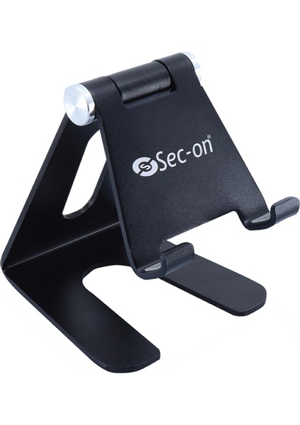 SC-500 Katlanabilir Alüminyum Masaüstü Telefon ve Tablet Standı – Siyah modelleri