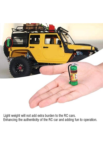 Rc Dekorasyon Metal Mini Yangın Söndürücü 1/10 Rc Paletli Eksenel SCX10 90046 Traxxas Trx4 Tamiya D90, Yeşil (Yurt Dışından)