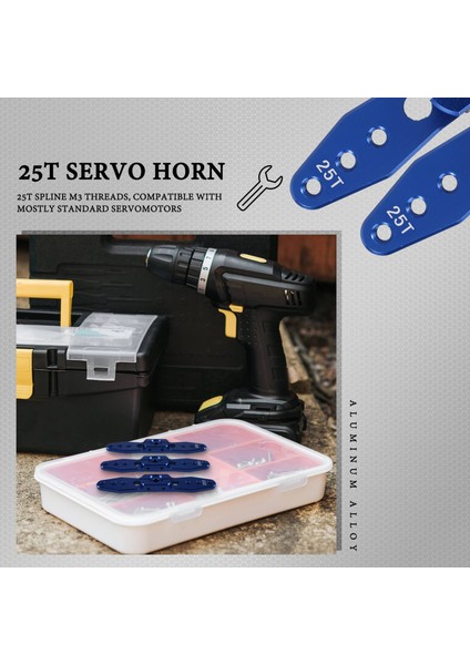 3 Adet Alüminyum Direksiyon Servo Korna Kolu 25T 1/8 1/10 Rc Araba Tekne Yükseltme Parçası (Yurt Dışından)