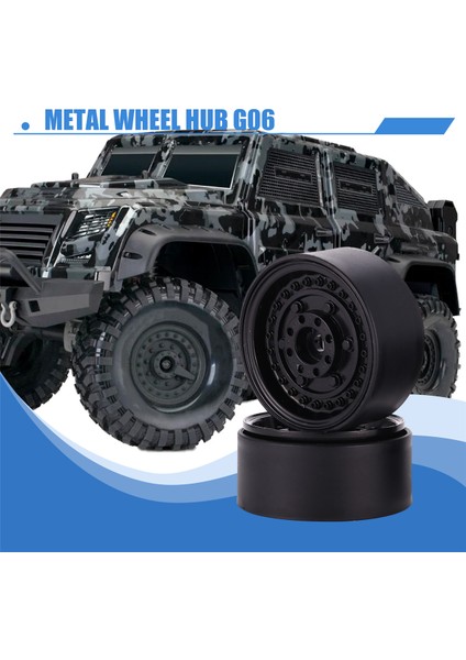 Adet Metal 1.9 Inç Beadlock Jant Göbeği 1/10 Rc Paletli Araba Eksenel SCX10 90046 Traxxas Trx4 Tf2 RC4WD D90, Siyah (Yurt Dışından)