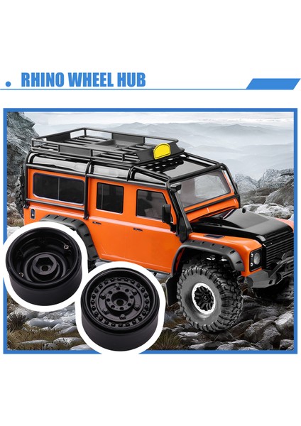 Adet Metal 1.9 Inç Beadlock Jant Göbeği 1/10 Rc Paletli Araba Eksenel SCX10 90046 Traxxas Trx4 Tf2 RC4WD D90, Siyah (Yurt Dışından)