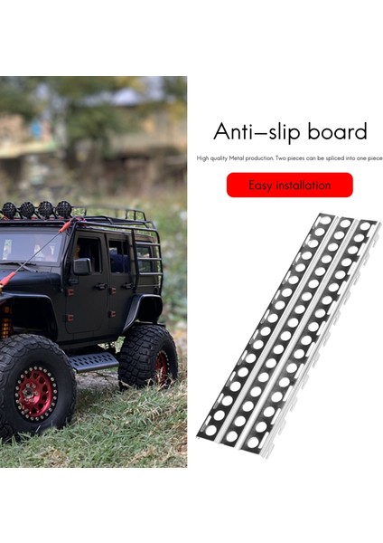 2 Adet Paslanmaz Çelik Kum Merdiven Tahtası Axial SCX10 Trx-4 D90 1/10 Rc Paletli Araba Için (Yurt Dışından)
