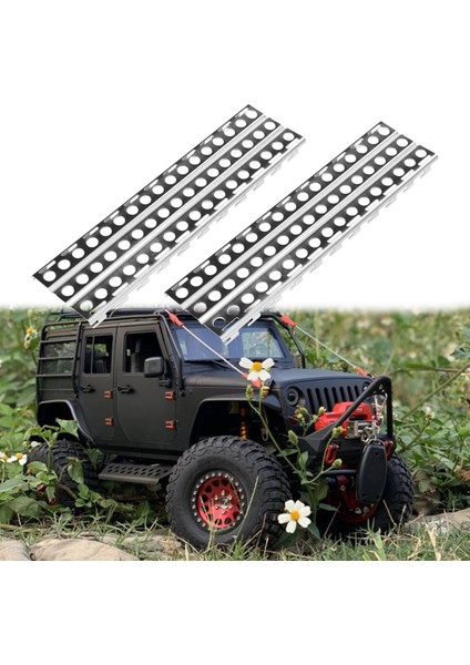 2 Adet Paslanmaz Çelik Kum Merdiven Tahtası Axial SCX10 Trx-4 D90 1/10 Rc Paletli Araba Için (Yurt Dışından)