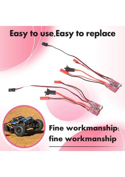 2 Adet Rc Araba 30A Esc Ileri Geri Fırça Fren Çift Yönlü Esc Motor Hız Kontrol Cihazı 1/16 1/18 1/24 Araba Tekne Tankı (Yurt Dışından)