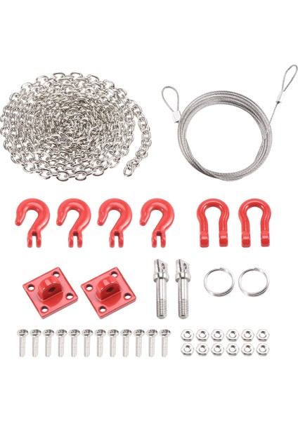 Rc Araba Parçaları Metal Römork Kancası Çekme Zinciri Kelepçe Braketi 1/10 Rc Paletli Traxxas Trx4 Eksenel SCX10 Wraith D90 Tamiya (Yurt Dışından)