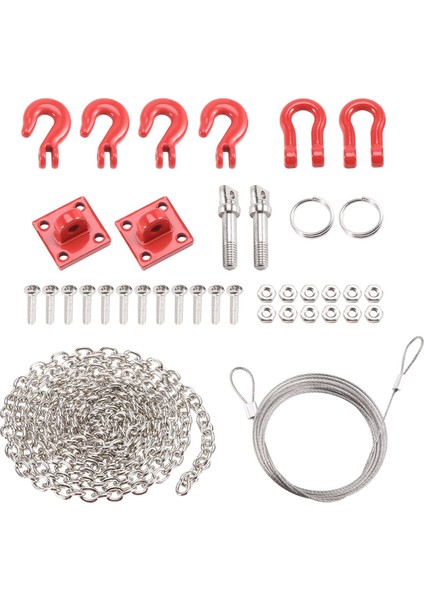 Rc Araba Parçaları Metal Römork Kancası Çekme Zinciri Kelepçe Braketi 1/10 Rc Paletli Traxxas Trx4 Eksenel SCX10 Wraith D90 Tamiya (Yurt Dışından)