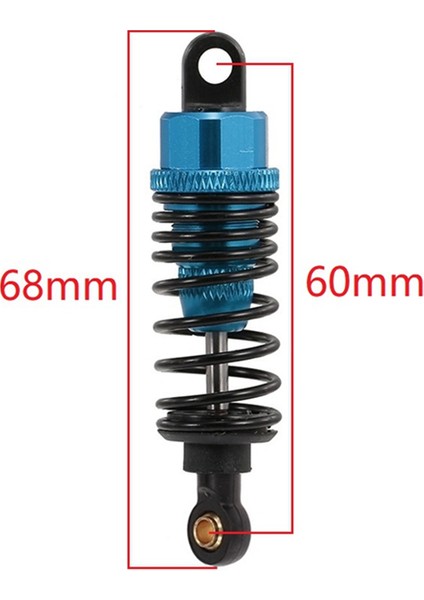 Tamiya TT01 TT02 TA05 TL01 TA03 MF01X M05 M06 1/10 Rc Araba Yükseltme Parçaları Için 4 Adet Metal Amortisör Sönümleyici, Mavi (Yurt Dışından)
