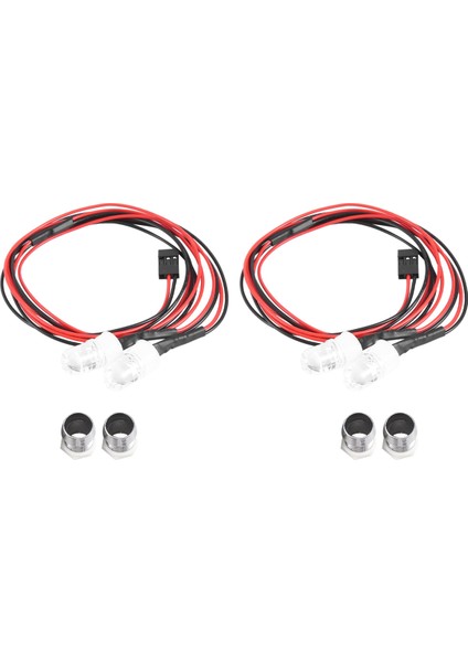 Rc Araba Işıkları 3-9V Işık Seti Far Far Lambaları 1/5 1/8 1/10 1/12 1/14 Rc Model Araba Kamyon Led, 2 Beyaz 8mm (Yurt Dışından)