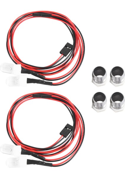 Rc Araba Işıkları 3-9V Işık Seti Far Far Lambaları 1/5 1/8 1/10 1/12 1/14 Rc Model Araba Kamyon Led, 2 Beyaz 8mm (Yurt Dışından)