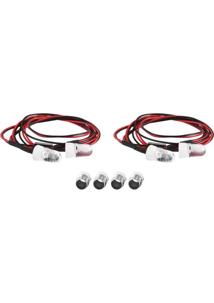 Rc Araba Işıkları 3-9V Işık Seti Far Far Lambaları 1/5 1/8 1/10 1/12 1/14 Rc Model Araba Kamyon Led, 2 Beyaz 8mm (Yurt Dışından)