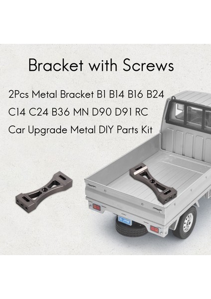 Wpl B1 B14 B16 B24 C14 C24 B36 Mn D90 D91 Rc Araba Yükseltme Metal Kendin Yap Parça Kiti Için 2 Adet Metal Braket (Yurt Dışından)