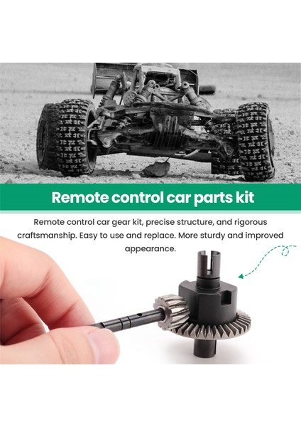 Hsp Redcat Volcano 94123 94107 94111 94118 94166 1/10 Rc Araba Yükseltme Parçaları Için Ön ve Arka Diferansiyel ve Vites Takımı (Yurt Dışından)