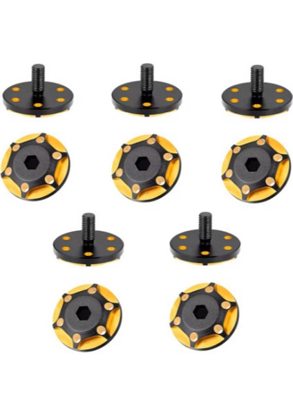 2 Adet Metal M3 Kuyruk Kanadı Conta Sabitleme Vidaları 1/8/1/10 Rc Araba Yükseltme Parçaları Aksesuar Stili A, Altın Siyah (Yurt Dışından)