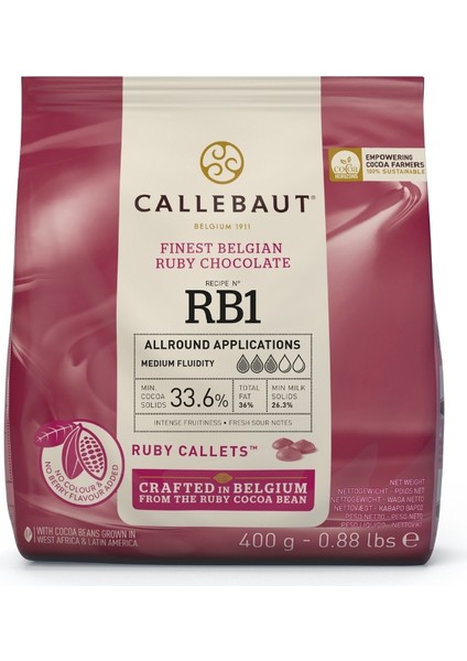 Ruby Rb1 Kuvertür Drop Çikolata 400 gr