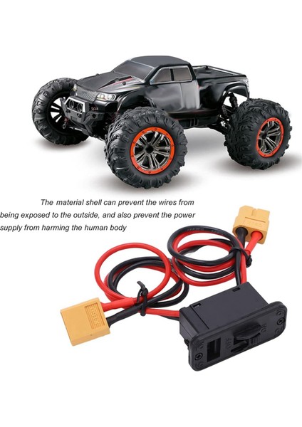 Rc Uçak Anahtarı, XT60 Fişli 18AWG Büyük Akım Anahtarı, Rc Model Uçak Için Ağır Hizmet Tipi Açma/kapama Anahtarı (Yurt Dışından)