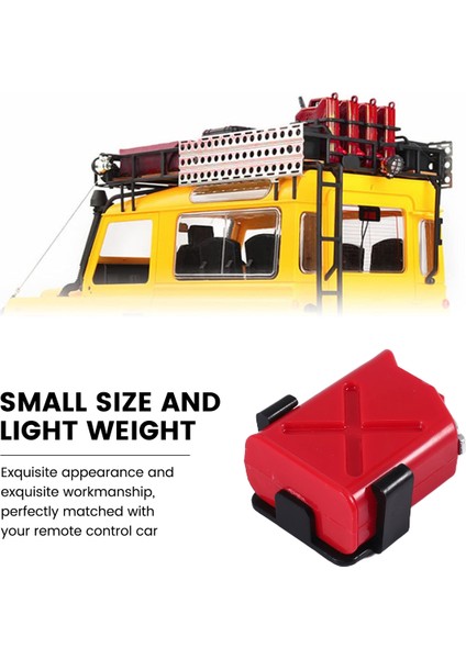 Rc Kaya Tırmanıcı 1:10 Aksesuarları Mini Yakıt Tankı Tamıya CC01 Eksenel SCX10 90046 D90 D110 Tf2 Traxxas Trx-4 Tırmanıcı Kamyon, Kırmızı (Yurt Dışından)