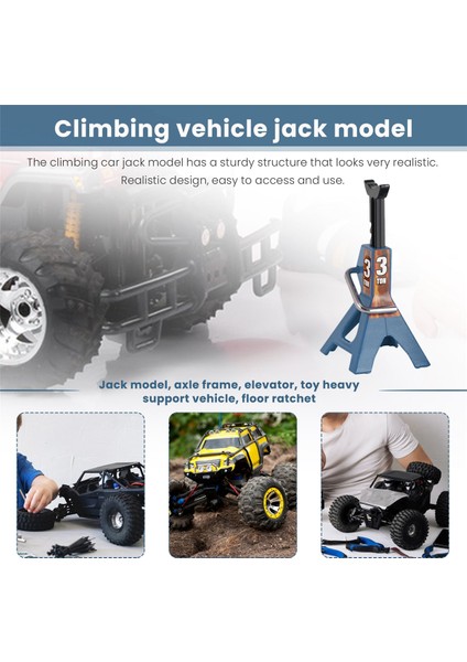 3 Ton Ölçekli Kriko Modeli Aks Standı Kaldırma Oyuncakları Ağır Hizmet Destek Aracı Zemin Cırcırı Trx4 D90 CC01 1:10 Rc Mavi (Yurt Dışından)