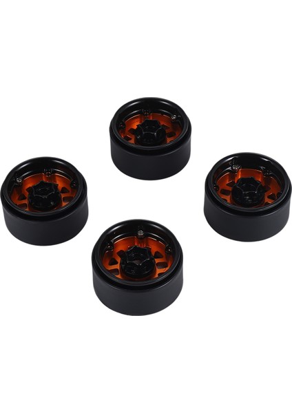4pcs 1.9 Metal Beadlock Tekerlek Hub Kıyısı 1/10 Rc Prıger Axıal SCX10 90046 AXI03007 Traxxas Trx4 Redcat D90, Turuncu (Yurt Dışından)
