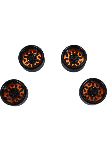 4pcs 1.9 Metal Beadlock Tekerlek Hub Kıyısı 1/10 Rc Prıger Axıal SCX10 90046 AXI03007 Traxxas Trx4 Redcat D90, Turuncu (Yurt Dışından)