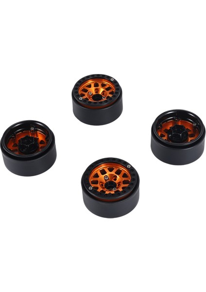 4pcs 1.9 Metal Beadlock Tekerlek Hub Kıyısı 1/10 Rc Prıger Axıal SCX10 90046 AXI03007 Traxxas Trx4 Redcat D90, Turuncu (Yurt Dışından)