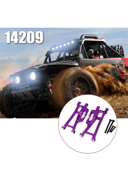 Rc Araba Metal Yükseltme Alt Salıncak Kolu Parçaları Mjx Hyper Go 1/14 14209 14210 H14BM Rc Araba Yükseltme Parçaları (Mor) (Yurt Dışından)