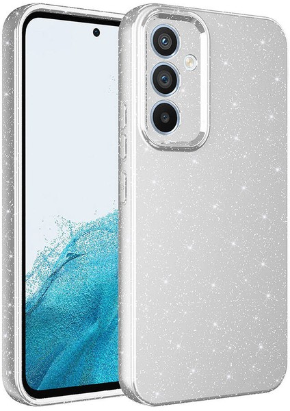 Galaxy A05S Kılıf Kamera Korumalı Simli Lüks Koton Kapak