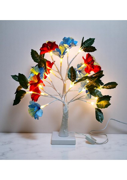 Dekoratif Led'li Çiçek Lamba - 45 cm