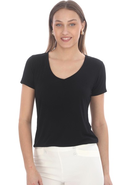 Extra Yumuşak Viscon 2'li Tişört -Siyah-Beyaz fiyatları