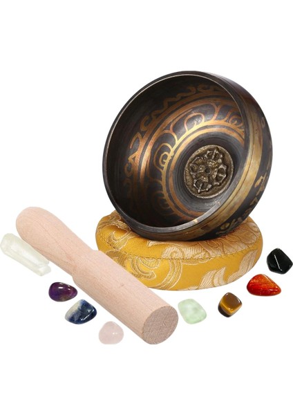 Pirinç Meditasyon Çanı 9,5 cm | Yoga, Meditasyon ve Dekoratif Kullanım Için
