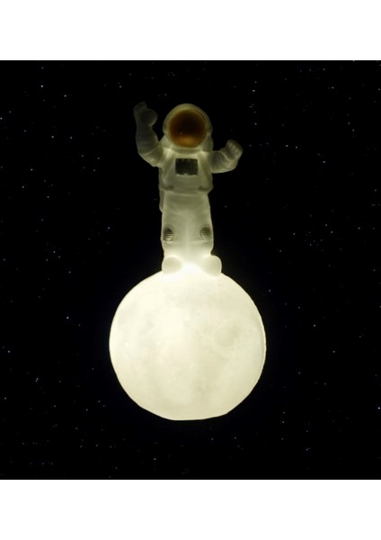 Ay Üstünde Astronot Tasarımlı Gece Lambası