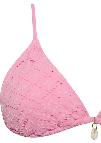 Regular Fit Nakışlı Brode Üçgen Bikini Üstü-Fall in Love B6894AX25SM