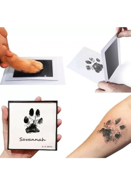 Luxury Evcil Hayvan Pati Izi Seti Toksik Olmayan Mürekkepsiz Baskı Kiti Kedi Köpek Için Uygun 1 Adet