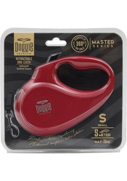 Luxury Doggie Master Otomatik Köpek Uzatma Tasması Small Kırmızı 15 kg 5 mt 1 Adet