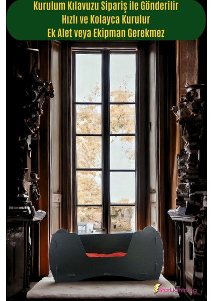 Luxury Ahşap Büyük Kedi Yatağı Premium Kalite Siyah Kedi Evi 50X35 cm Model 6 1 Adet modelleri