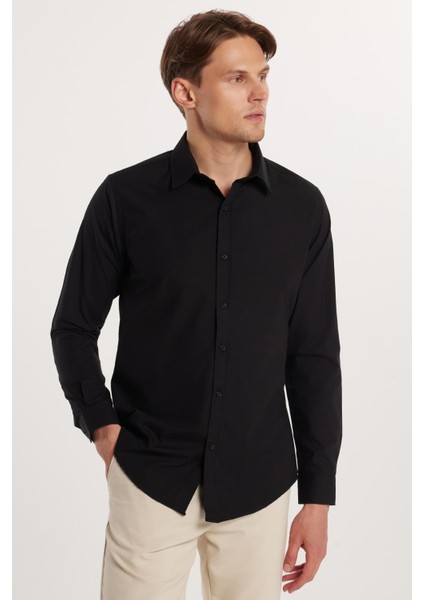 Slim Fit Dar Kesim Tery Cotton Erkek Gömlek fiyatları