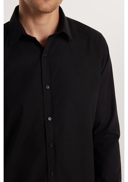 Slim Fit Dar Kesim Tery Cotton Erkek Gömlek modelleri