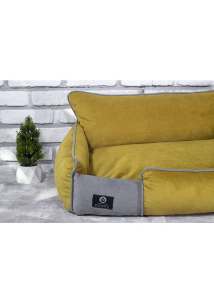 Luxury Premium Lux Seri Iç Mekan Fermuarlı Yıkanabilir Kedi ve Köpek Yatağı (80*100CM) Xlarge 1 Adet