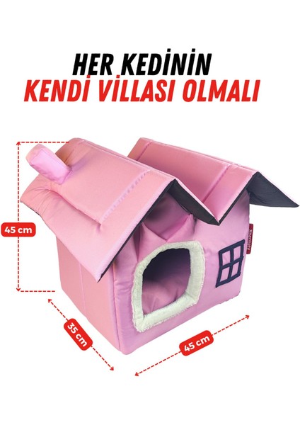 Luxury Kedi Evi Kedi Villası Kedi Kulübesi Kedi Evleri Pembe Petvılla 1 Adet modelleri