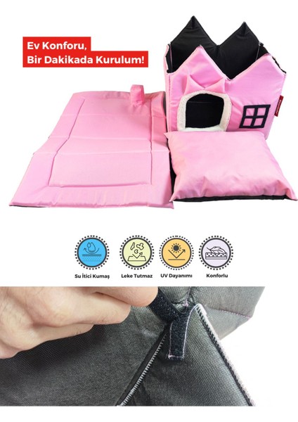 Luxury Kedi Evi Kedi Villası Kedi Kulübesi Kedi Evleri Pembe Petvılla 1 Adet indirimleri