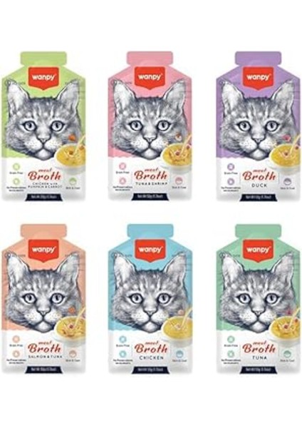 Luxury Wanpy Karışık Aromalı Kedi Çorbası Sıvı Kedi Ödülü 1 Adet