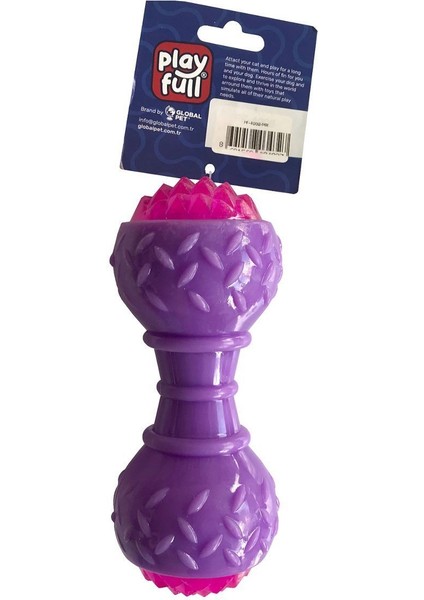 Luxury Çok Renkli Aktivite Sesli ve Işıklı Köpek Oyuncak Dumbel 5X15 cm Mor 1 Adet