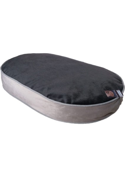 Luxury Çağla Yeşil+Antrasit Gri Premium Visco Dolgulu Yıkanabilir Elips Kedi Köpek Yatağı 70X100X10CM 1 Adet
