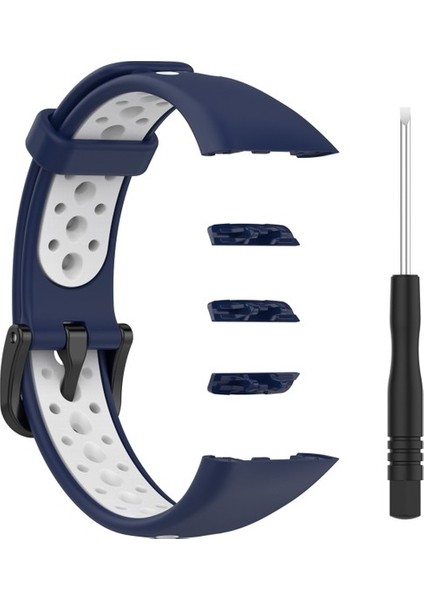 Huawei Band 6 / Honor Band 6 Için Nefes Silikon Kayışı (Yurt Dışından)