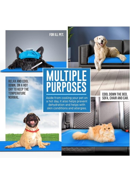 Luxury 50X90 cm Soğutma Matı, Köpek/kedi/petler Için, Katlanabilir, Self-Cooling Jel Ped, Soğutucu Yatak 1 Adet