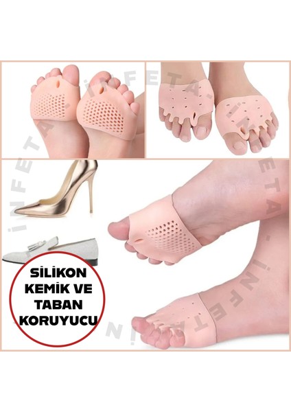 5 Parmak Ayak Bunyon Kemik Taban Koruyucu Silikon Yastık Makaralı Baş Parmak Gömleği