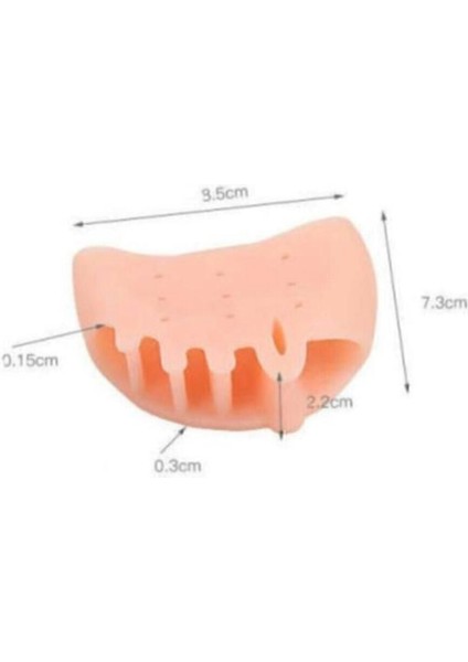 5 Parmak Ayak Bunyon Kemik Taban Koruyucu Silikon Yastık Makaralı Baş Parmak Gömleği