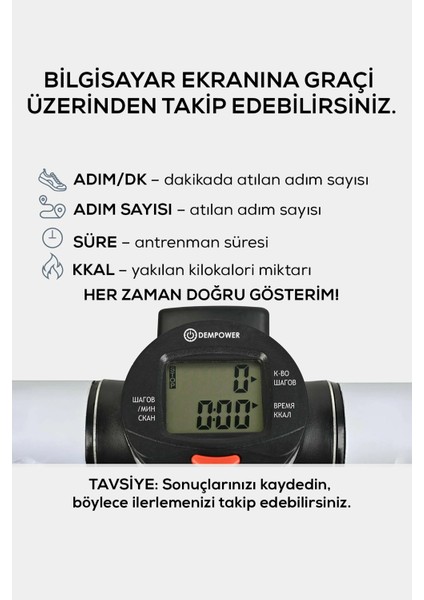 Stepper yürüyüş ve egzersiz aleti - crossstep fitness, spor kardiyo, direnç bantlı, dijital monitörlü indirimleri