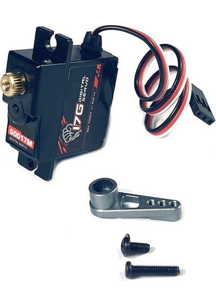 17G 3.5kg Metal Gear Dijital Servo ve Metal Servo Kolu S0017M Wpl C14 C24 Mn D90 MN99S Rc Araba Yükseltme Parçaları,4 (Yurt Dışından)